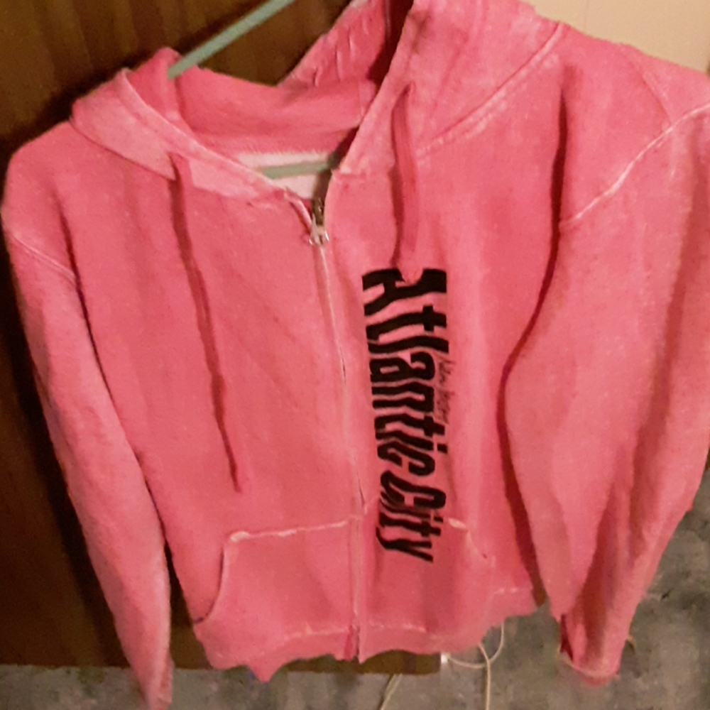 Atlantic city ocean pink sweater
